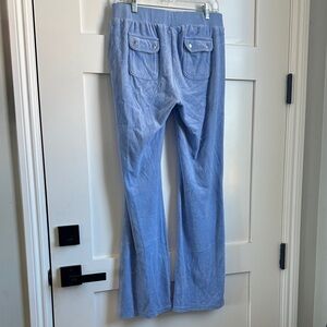 Light Blue Vintage Juicy Couture velvet pants/ joggers/ Medium Long
